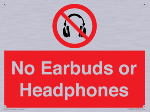 No Earbuds or Headphones
